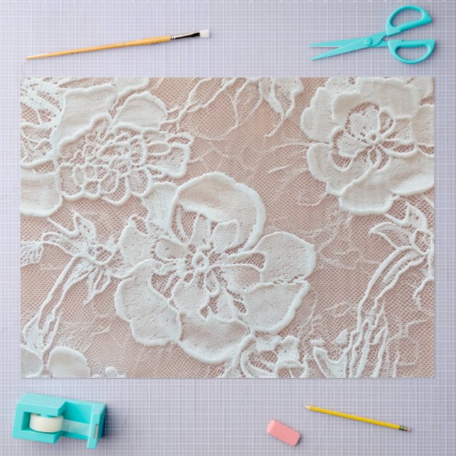 A Pink Lace Series Design #11 Tissue Paper (Craft)