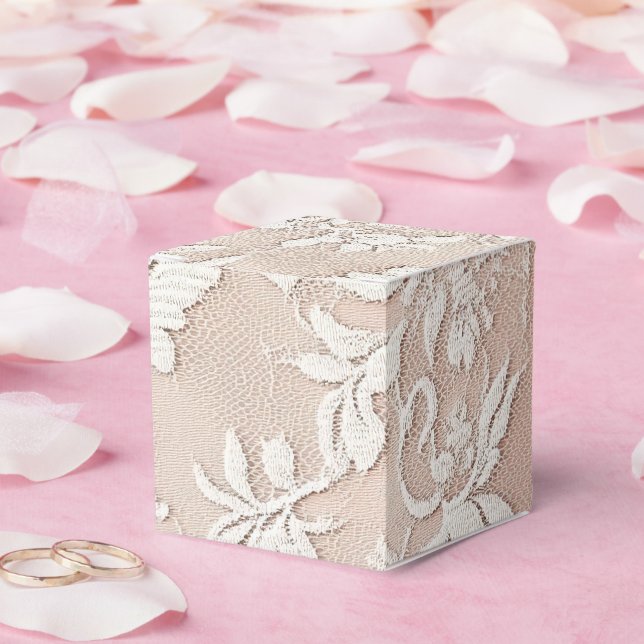 A Pink Lace Series Design #14 Favour Box (Wedding)
