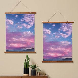 A Pink Luminous Sunrise Hanging Tapestry