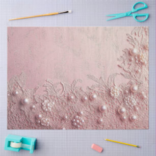 A Pink Pearl and Lace Series Design #13 Tissue Paper