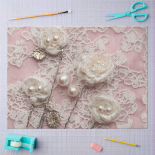 A Pink Pearl and Lace Series Design #6 Tissue Paper