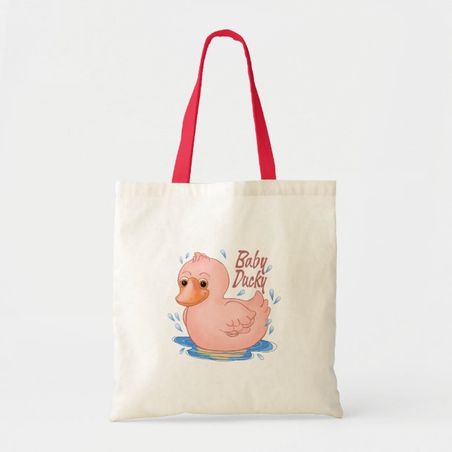 A Pink Rubber Duck  Tote Bag (Front)