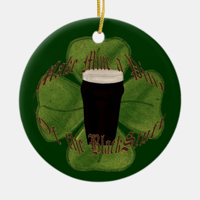 A Pint of the Black Stuff Ceramic Ornament (Front)