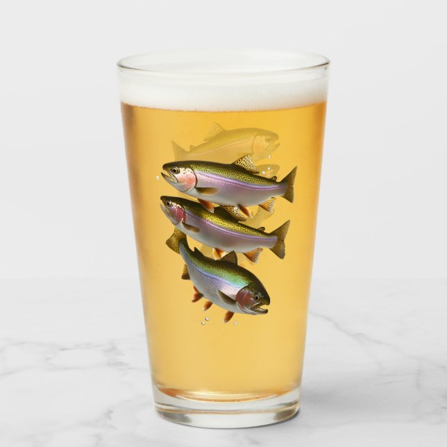A Pint of Trout Glass (Back Filled)