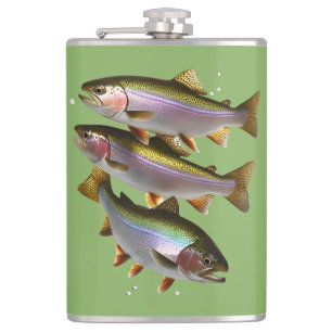 A Pint of Trout Hip Flask