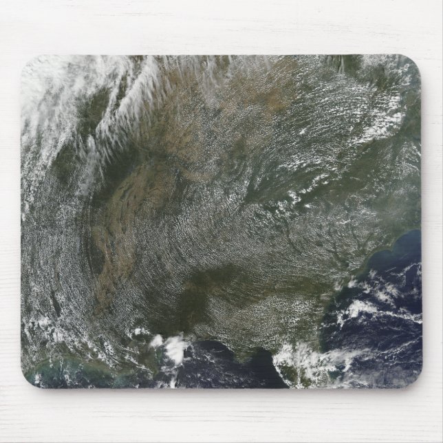 A pinwheel-like pattern of high pressure clouds mouse pad (Front)