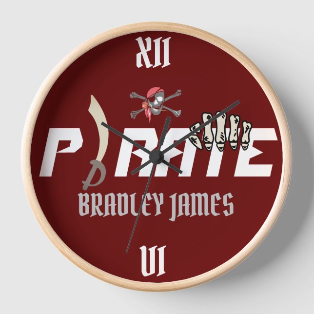 A Pirate | International Talk Like a Pirate day Clock (Front)