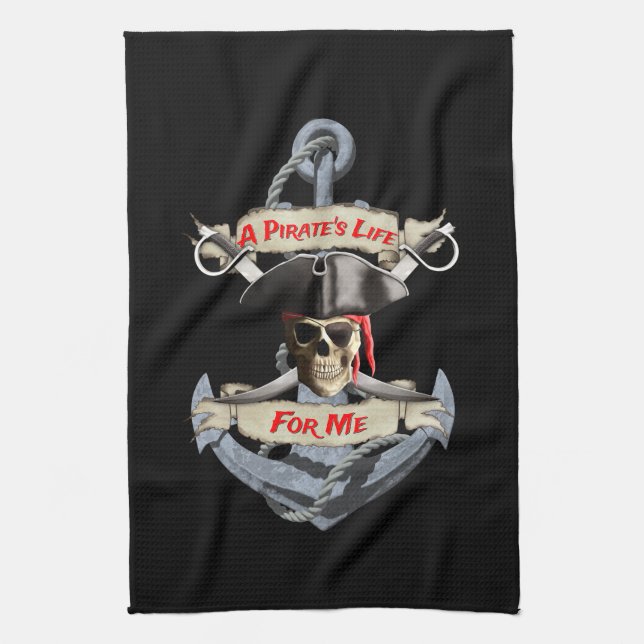 A Pirate Life For Me Tea Towel (Vertical)