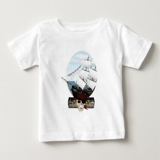 A Pirate Ship Baby T-Shirt (Front)