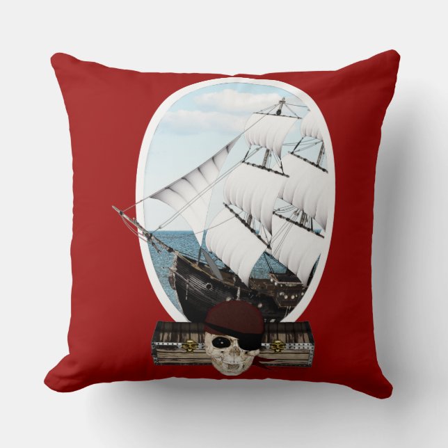 A Pirate Ship Cushion (Front)