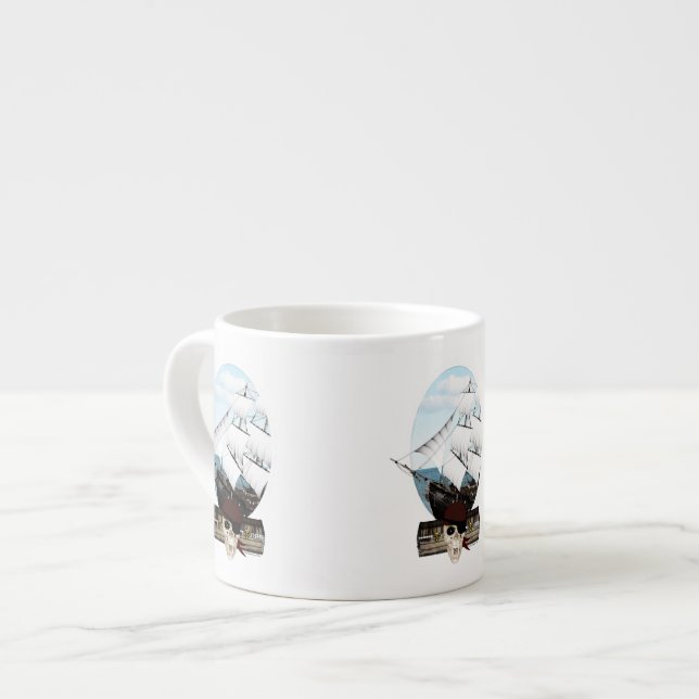 A Pirate Ship Espresso Cup (Front Left)
