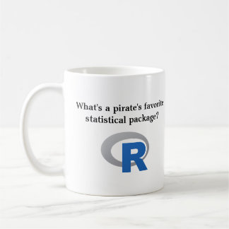A pirate's favourite statistical package coffee mug