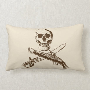 A Pirates Life doublesidedskullpillow_2 Lumbar Cushion