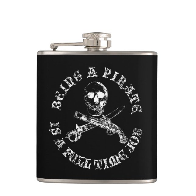 A Pirates Life fulltimeskullflask_7 Hip Flask (Front)