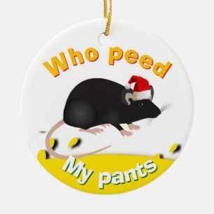 A pissboy Christmas Ceramic Ornament