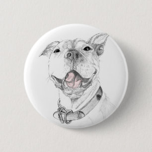 A Pit Bull Smile 6 Cm Round Badge