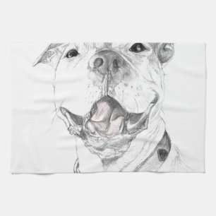 A Pit Bull Smile Tea Towel