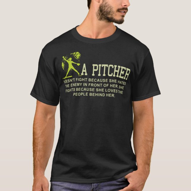 a pitcher baseball t amrican  T-Shirt (Front)