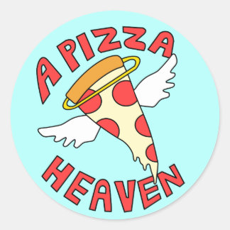 A Pizza Heaven Classic Round Sticker