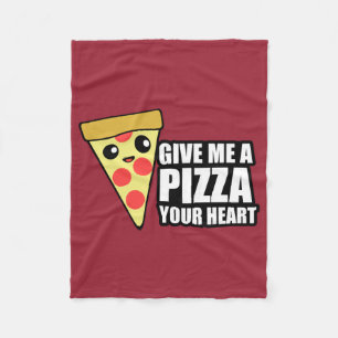 A Pizza Your Heart Fleece Blanket