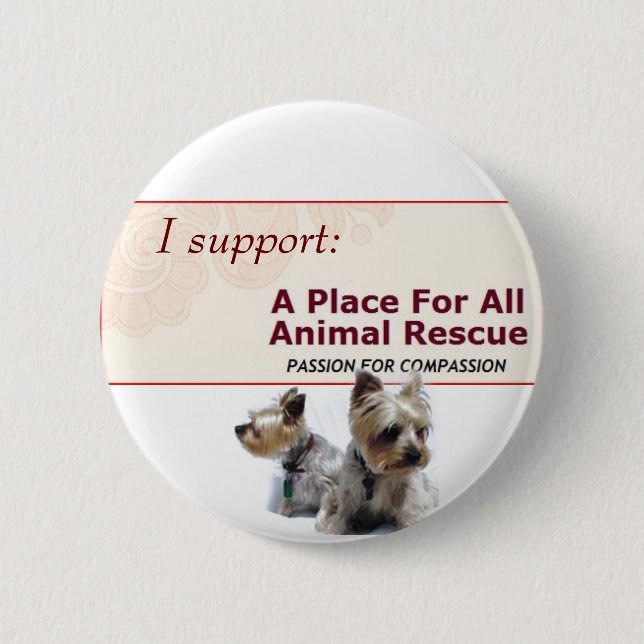 A place for all Animal rescue button (Front)