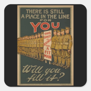 A Place For YOU - Vintage England War Square Sticker
