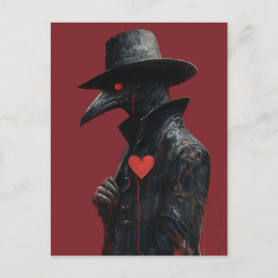 A Plague Doctor With a Heart Horror Art Postcard