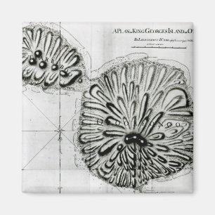 A Plan of King Georges Island or Otheite, 1769 Magnet