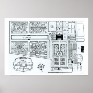 A Plan of the Gardens at Belton House, Lincolnshir Poster