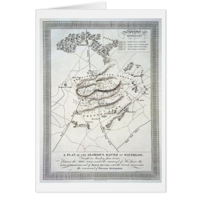 A Plan of the Glorious Battle of Waterloo (engravi (Front)