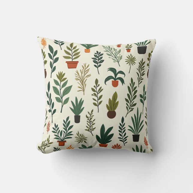 a plant pillow cushion (Front)