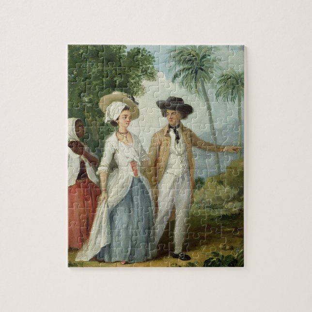 A Planter and his Wife, Attended by a Servant, c.1 Jigsaw Puzzle (Vertical)