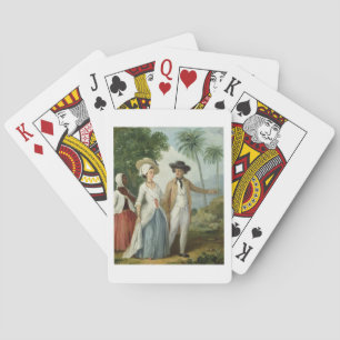A Planter and his Wife, Attended by a Servant, c.1 Playing Cards