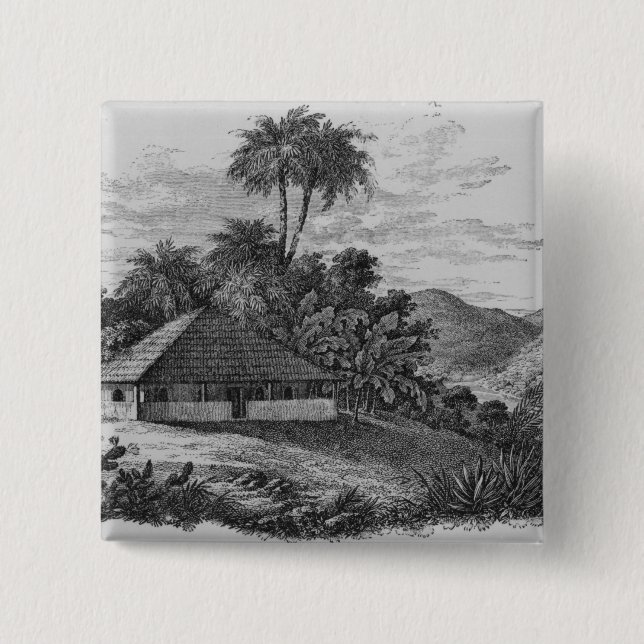 A Planter's House in Brazil 15 Cm Square Badge (Front)