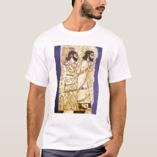 A plaque depicting two men walking T-Shirt