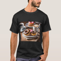 A Plate Of Donuts And Coffee
