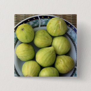 A plate of fresh Mediterranean Figs 15 Cm Square Badge