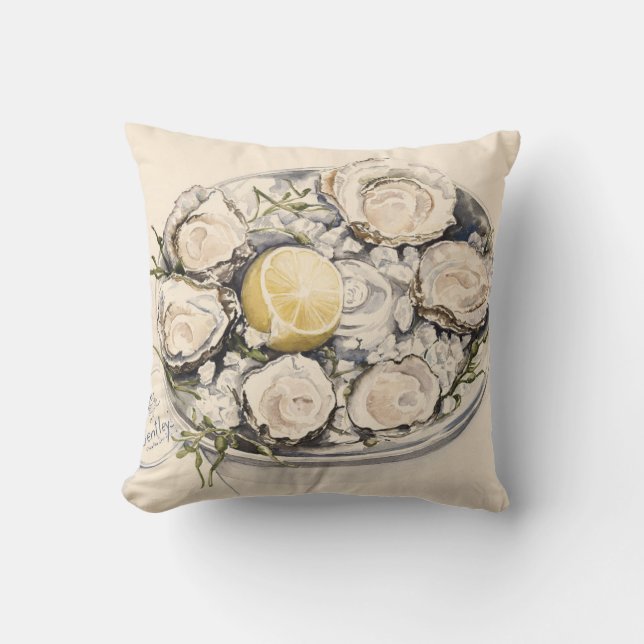 A Plate of Oysters 2012 Cushion (Front)