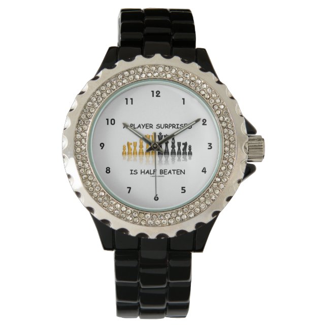 A Player Surprised Is Half Beaten (Chess Attitude) Watch (Front)