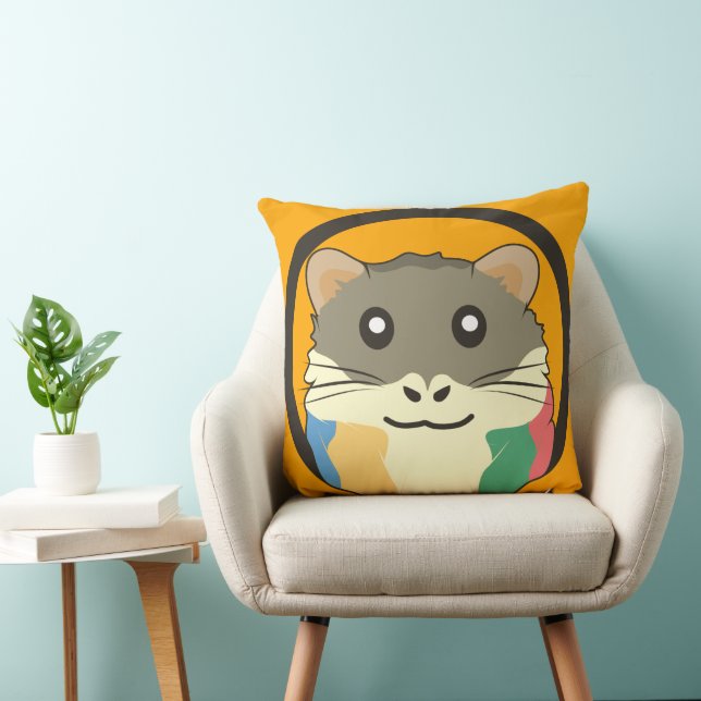 A playful and funny hamster cushion (Chair)