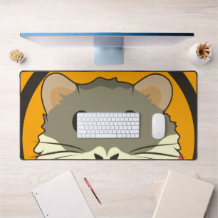 A playful and funny hamster desk mat