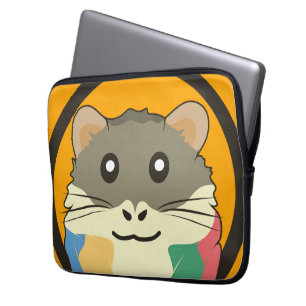 A playful and funny hamster laptop sleeve