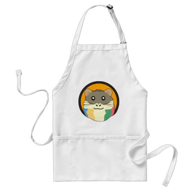 A playful and funny hamster standard apron (Front)