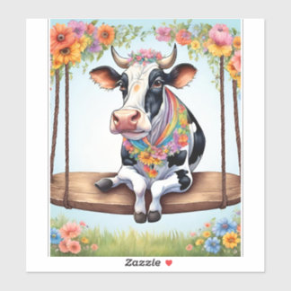 A PLAYFUL AND HAPPY COW