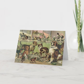 A Plethora of Dogs Vintage Note Card