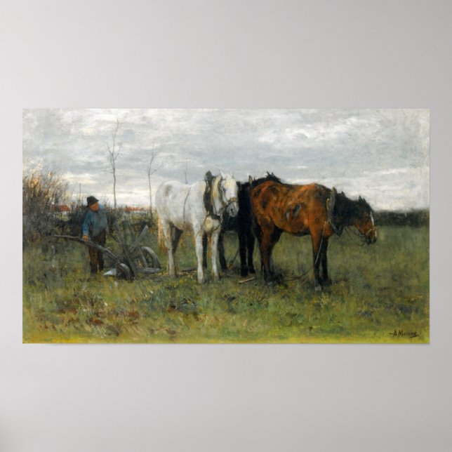 A Ploughing Farmer Poster (Front)