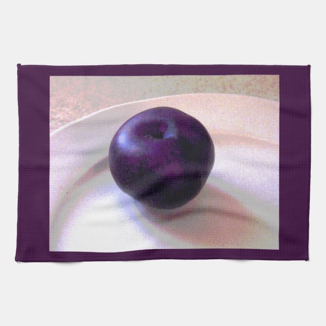 A Plum Tea Towel (Horizontal)