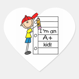 A Plus Kid Heart Sticker