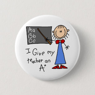 A Plus Teacher 6 Cm Round Badge