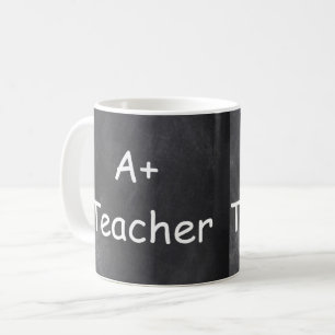 A Plus Teacher Chalkboard Design Gift Idea Coffee Mug